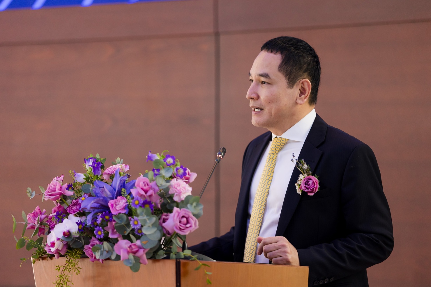 Ông Nguyễn Xuân Minh, Chủ tịch TCBS phát biểu