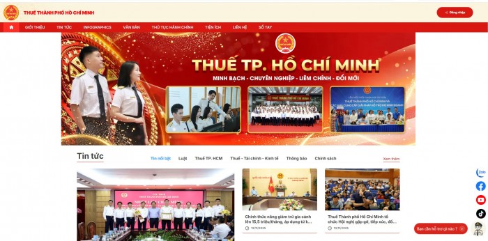 Thuế TP. Hồ Chí Minh ra mắt Cổng thông tin điện tử và Zalo mini app HCMTax